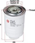 SAKURA Фильтр топливный TOYOTA Prado 90/120/150 all 3.0D, MAZDA BT50 2.5D (FC-1104)