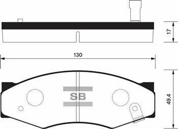 SANGSIN Колодки передние NISSAN TERRANO WBYD21, 89-95 (4106009W25, SP1095) SANGSIN Колодки передние NISSAN TERRANO WBYD21, 89-95 (4106009W25, SP1095)
