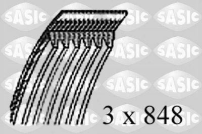 Sasic 1776008 поликлиновой ремень на TOYOTA YARIS VERSO (_NLP2_, _NCP2_)