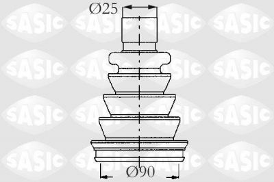 Sasic 2933633 комплект пылника, приводной вал на RENAULT 20 (127_)