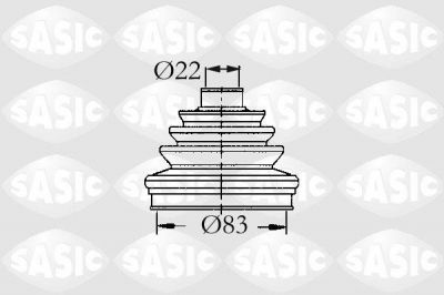 Sasic 4003431 комплект пылника, приводной вал на RENAULT CLIO I (B/C57_, 5/357_)