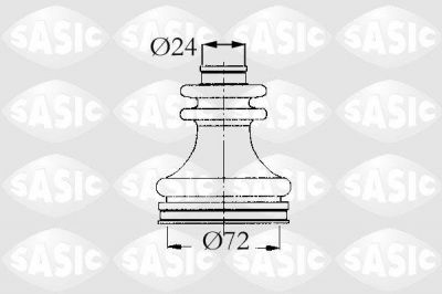 Sasic 4003449 комплект пылника, приводной вал на RENAULT TRAFIC фургон (TXX)