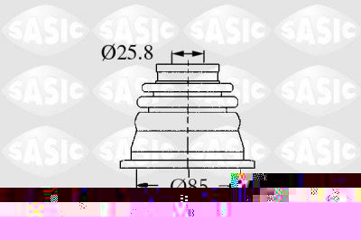 Sasic 4003458 комплект пылника, приводной вал на RENAULT CLIO I (B/C57_, 5/357_)