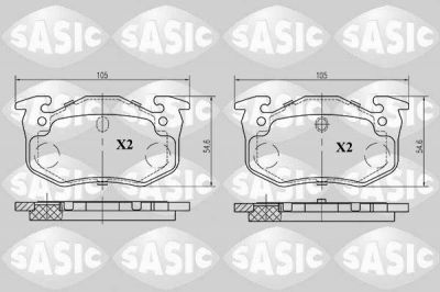 Sasic 6210011 комплект тормозных колодок, дисковый тормоз на RENAULT MEGANE I Cabriolet (EA0/1_)