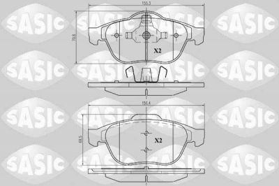 Sasic 6214009 комплект тормозных колодок, дисковый тормоз на RENAULT LAGUNA II Grandtour (KG0/1_)
