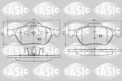 Sasic 6214018 комплект тормозных колодок, дисковый тормоз на RENAULT LAGUNA III (BT0/1)