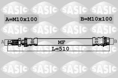 Sasic 6600043 тормозной шланг на PEUGEOT EXPERT Tepee (VF3V_)