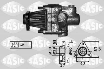 Sasic 7076011 гидравлический насос, рулевое управление на AUDI 80 (8C, B4)