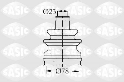 Sasic 9004502 комплект пылника, приводной вал на OPEL CORSA A TR (91_, 92_, 96_, 97_)