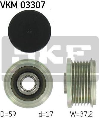 SKF VKM 03307 механизм свободного хода генератора на PEUGEOT 407 SW (6E_)