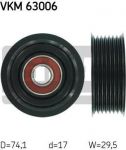 SKF VKM 63006 паразитный / ведущий ролик, поликлиновой ремень на HONDA ACCORD VII Tourer (CM)