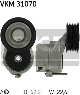 SKF VKM31070 Натяжитель п/к ремня VAG 03->