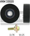 SKF VKM33020 Ролик обводной поликлинового ремня PSA 206/307/C4/C5/406/407/607/806/807/Expert 1,8-2,2L 16V (EW7J4/EW10J4/EW12J4) 99-> (575160)