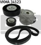 SKF VKMA 34123 поликлиновой ременный комплект на SAAB 9-3 Cabriolet (YS3D)