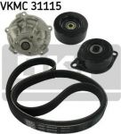 SKF VKMC 31115 водяной насос + комплект ручейковых ремней на VW CADDY II пикап (9U7)