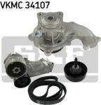 SKF VKMC 34107 водяной насос + комплект ручейковых ремней на FORD FOCUS (DAW, DBW)