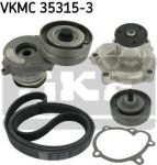 SKF VKMC 35315-3 водяной насос + комплект ручейковых ремней на OPEL CORSA C (F08, F68)