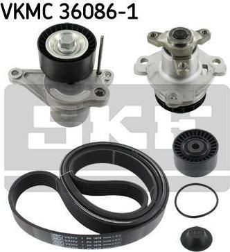 SKF VKMC 36086-1 водяной насос + комплект ручейковых ремней на RENAULT MASTER III автобус (JV)