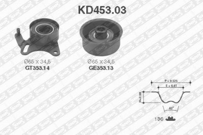 SNR KD453.03 комплект ремня грм на OPEL CORSA B (73_, 78_, 79_)