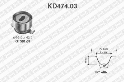 SNR KD474.03 комплект ремня грм на HONDA CONCERTO (HW, MA)