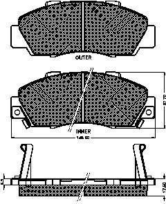 Spidan 30984 комплект тормозных колодок, дисковый тормоз на ROVER 600 (RH)