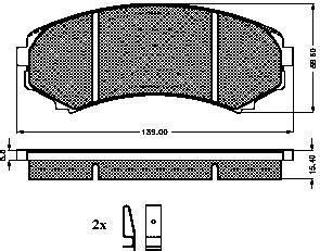 Spidan 32660 комплект тормозных колодок, дисковый тормоз на MAZDA E-SERIE фургон (SR2)