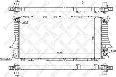 Stellox 10-25518-SX радиатор, охлаждение двигателя на AUDI 100 (4A, C4)