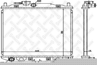 Stellox 10-25710-SX радиатор, охлаждение двигателя на DAIHATSU MOVE (L6_, L9_)