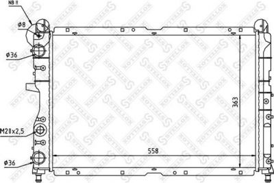 Stellox 10-25745-SX радиатор, охлаждение двигателя на FIAT TEMPRA S.W. (159)