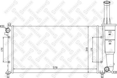 Stellox 10-25762-SX радиатор, охлаждение двигателя на FIAT IDEA (350_)