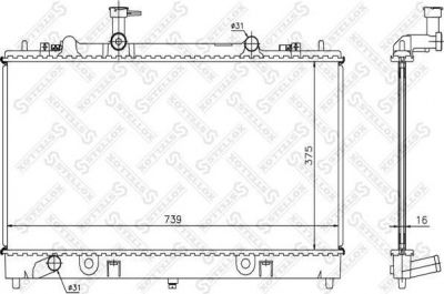 Stellox 10-25853-SX радиатор, охлаждение двигателя на MAZDA 6 (GG)