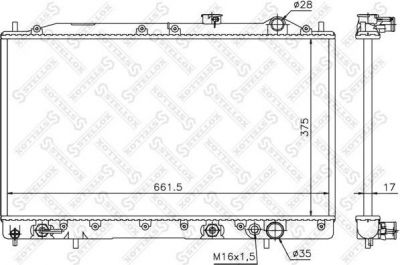 Stellox 10-25946-SX радиатор, охлаждение двигателя на MITSUBISHI LANCER IV (C6_A, C7_A)