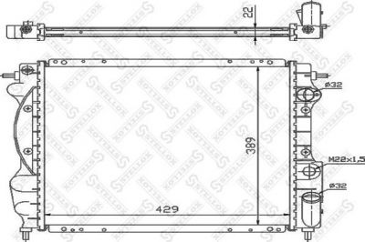 Stellox 10-26213-SX радиатор, охлаждение двигателя на RENAULT CLIO I (B/C57_, 5/357_)