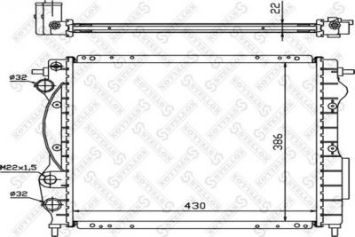 Stellox 10-26214-SX радиатор, охлаждение двигателя на RENAULT CLIO I (B/C57_, 5/357_)