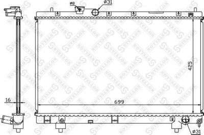 Stellox 10-26384-SX радиатор, охлаждение двигателя на TOYOTA PICNIC (_XM10)