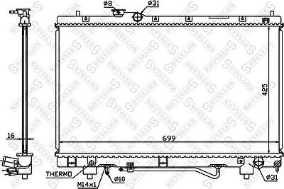 Stellox 10-26385-SX радиатор, охлаждение двигателя на TOYOTA PICNIC (_XM10)