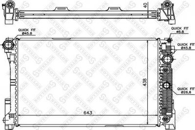 Stellox 10-26555-SX радиатор, охлаждение двигателя на MERCEDES-BENZ CLS (C218)