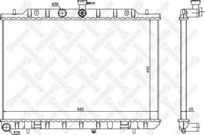 Stellox 10-26590-SX радиатор, охлаждение двигателя на NISSAN X-TRAIL (T31)