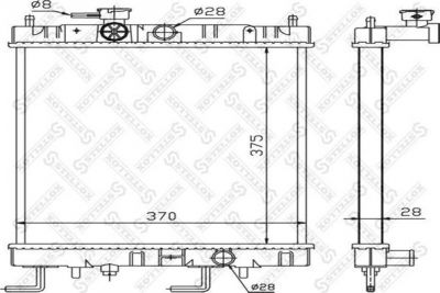 Stellox 10-26720-SX радиатор, охлаждение двигателя на NISSAN MICRA II (K11)