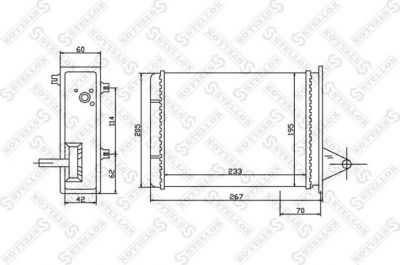 Stellox 10-35162-SX теплообменник, отопление салона на FIAT PALIO Weekend (178DX)