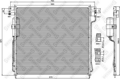 Stellox 10-45383-SX конденсатор, кондиционер на NISSAN NAVARA (D40)