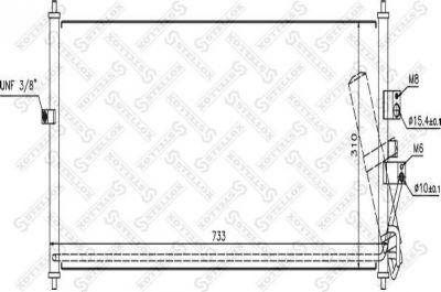 Stellox 10-45595-SX конденсатор, кондиционер на NISSAN PRIMERA (P12)