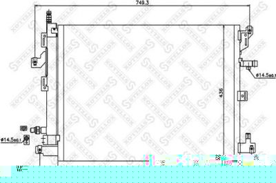 Stellox 10-45663-SX конденсатор, кондиционер на VOLVO XC90 I