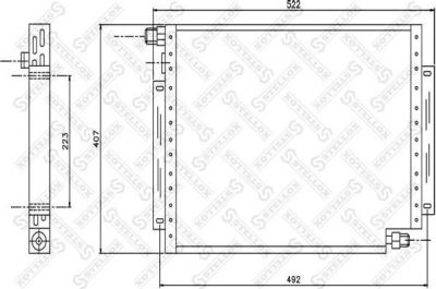 Stellox 10-45677-SX конденсатор, кондиционер на JEEP CHEROKEE (XJ)