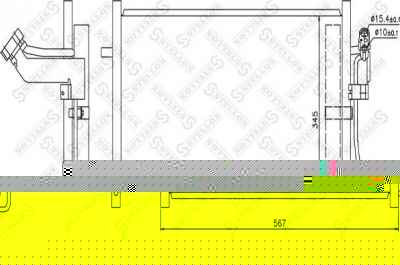 Stellox 10-45735-SX конденсатор, кондиционер на MAZDA 3 седан (BL)