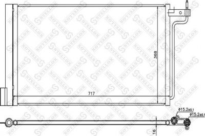 Stellox 10-45739-SX конденсатор, кондиционер на FORD FOCUS III Turnier