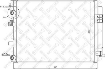 Stellox 10-45740-SX конденсатор, кондиционер на FORD C-MAX II (DXA/CB7, DXA/CEU)