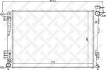 STELLOX 10-25465-SX_радиатор системы охлаждения! АКПП Hyundai ix35, Kia Sportage 2.0i/2.4 09> (1025465SX)