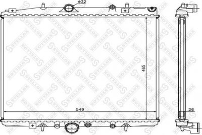 STELLOX 10-26132-SX_радиатор системы охлаждения! МКПП Citroen C8, Fiat Ulysse (1026132SX)