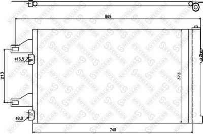 STELLOX 10-45407-SX_радиатор кондиционера! Citroen Jumper, Peugeot Boxer, Fiat Ducato 06> (1045407SX)